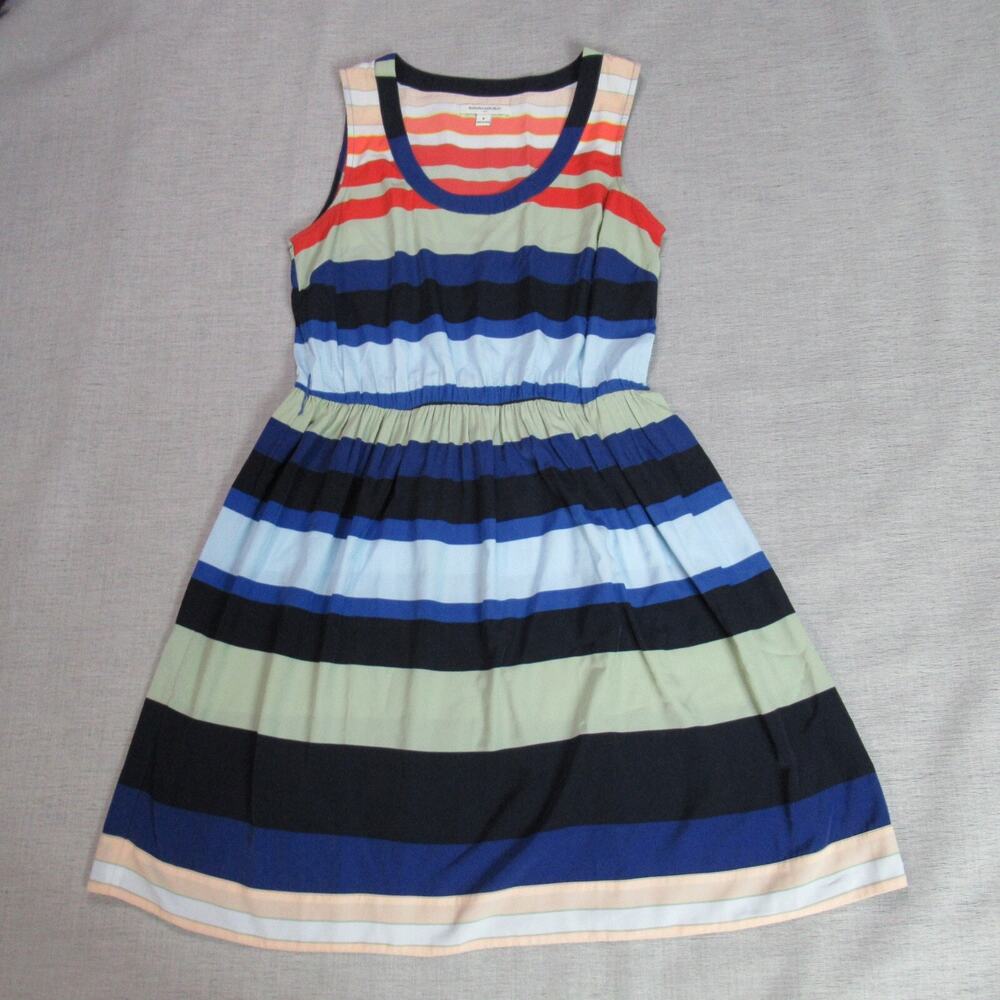 Banana Republic Dress Womens Size 6 Multicolor Striped Sleeveless Beachy Preppy